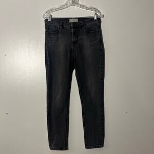 Free People‎ Skinny Slim Fit Distressed 5 Pocket Black Pants Women’s Size 28